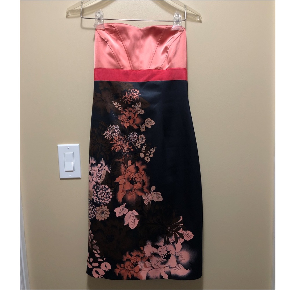 Strapless evening dress